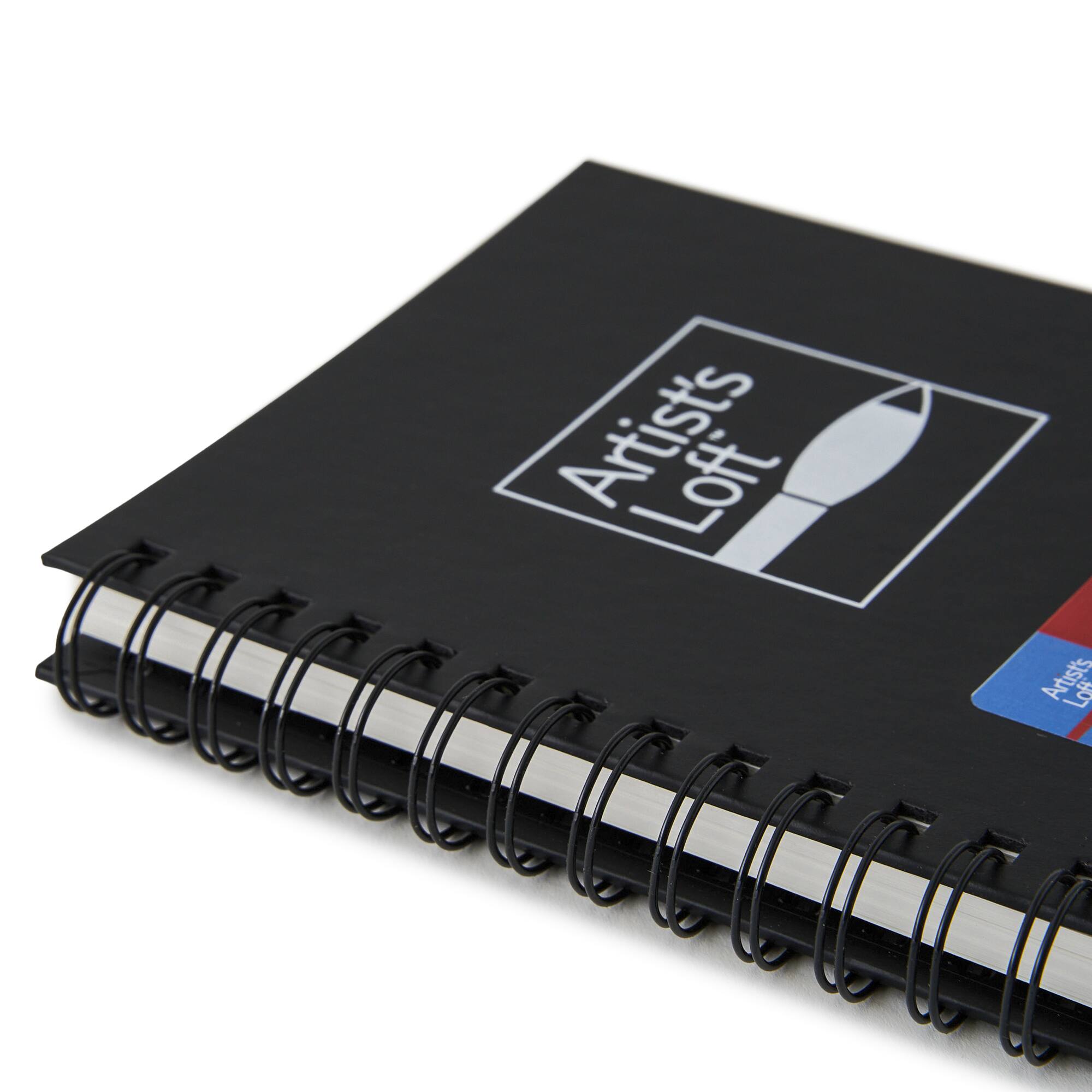 6 Pack: Black Hardcover Mixed Media Book by Artist's Loft™, 5.5" x 8.5"